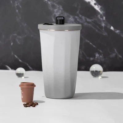 Stainless Steel Coffee Mug with Lid, 600 ml Thermal Mug with Straw, Tea Cup, Travel Mug, Double-Walled Insulated Leak-Proof Coffee to Go Mug - Memories InsiteDouble Wall Vacuum Flask Tumbler -7